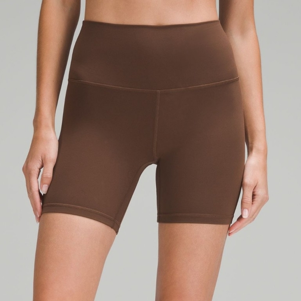 Lululemon Align High Rise 6" Shorts Java Brown Si… - image 1